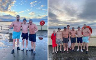 Billy Gilmour, brother Harvey and dad Billy senior join the Grey Dippers as they head to the water