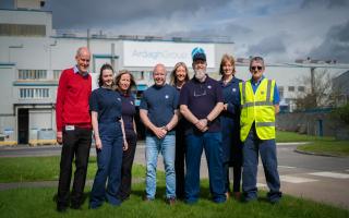 Ardagh Irvine's Kiltwalk fundraising team