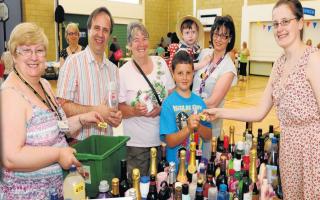 The bottle stall was a hit at the 2013 Woodlands Primary  fete