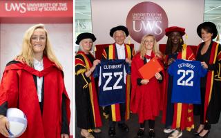 Erin Cuthbert received an Honorary Doctorate from the University of the West of Scotland.