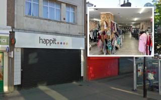 The Hanger Preloved Outlet (inset) will be moving into the former Happit store in Irvine.