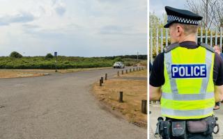 Locals had reported that a car park near Irvine Beach park had been cordoned off by police.
